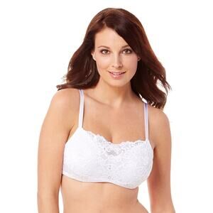 Olga Pretty Lace Unlined Cami Underwire Bra Sz 38C
